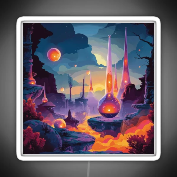 Alien Worlds RGB Neon Sign