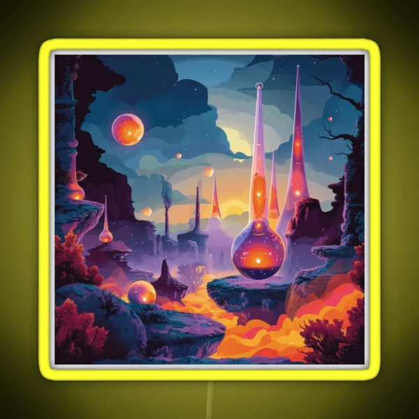 Alien Worlds RGB Neon Sign