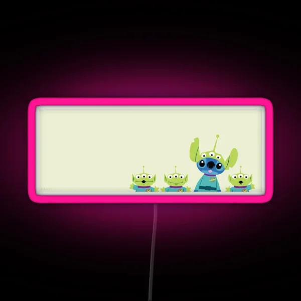 Aliens Unite RGB Neon Sign