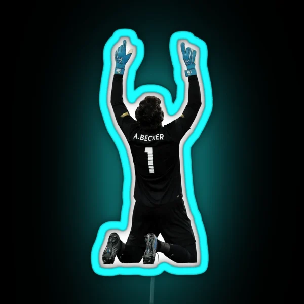 Alisson Becker Celebration RGB Neon Sign
