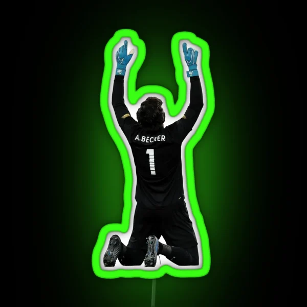 Alisson Becker Celebration RGB Neon Sign