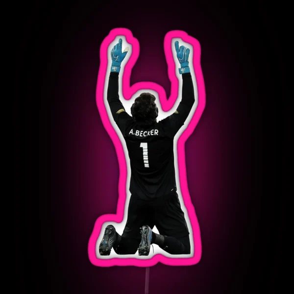 Alisson Becker Celebration RGB Neon Sign