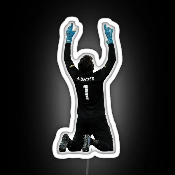 Alisson Becker Celebration RGB Neon Sign