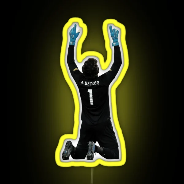 Alisson Becker Celebration RGB Neon Sign