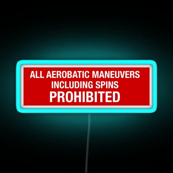 ALL AEROBATIC MANEUVERS PROHIBITED RGB Neon Sign