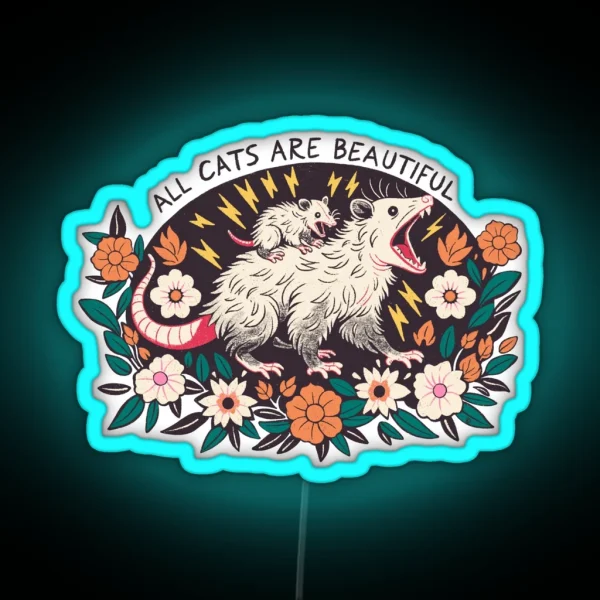All Cats Are Beautiful RGB Neon Sign