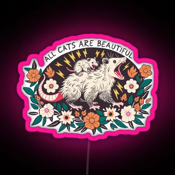 All Cats Are Beautiful RGB Neon Sign