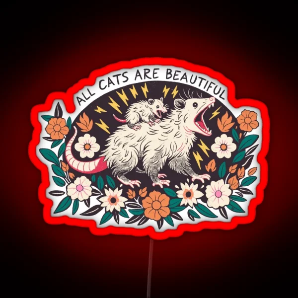 All Cats Are Beautiful RGB Neon Sign