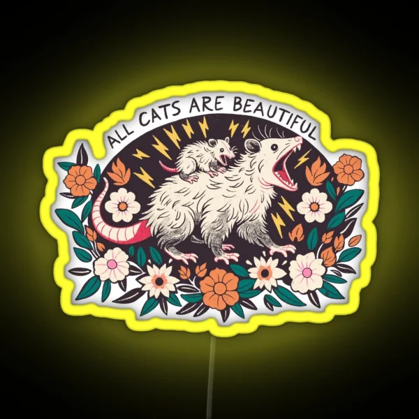All Cats Are Beautiful RGB Neon Sign
