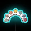 Embracing emotional authenticity with colorful validation neon wall decor statement