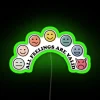 Embracing emotional authenticity with vibrant colorful LED neon signs.