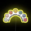 Uplifting Validation for Emotions with Vibrant RGB Neon Sign Display