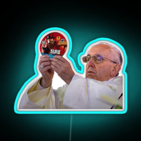 All Hail Red Dead Redemption 2 Design RGB Neon Sign