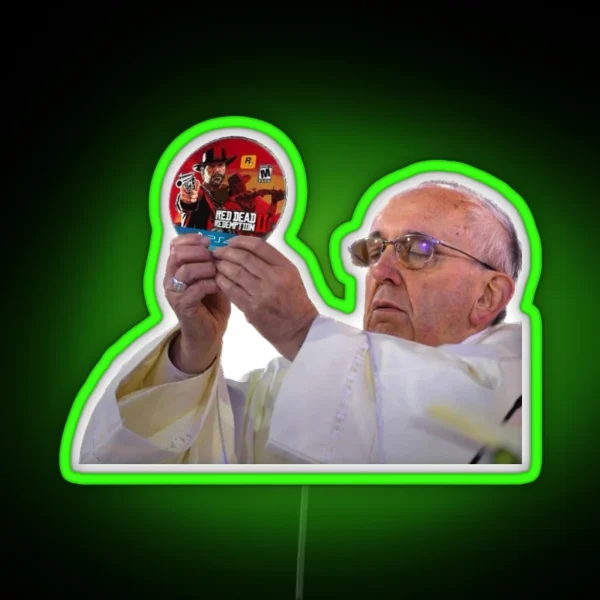 All Hail Red Dead Redemption 2 Design RGB Neon Sign