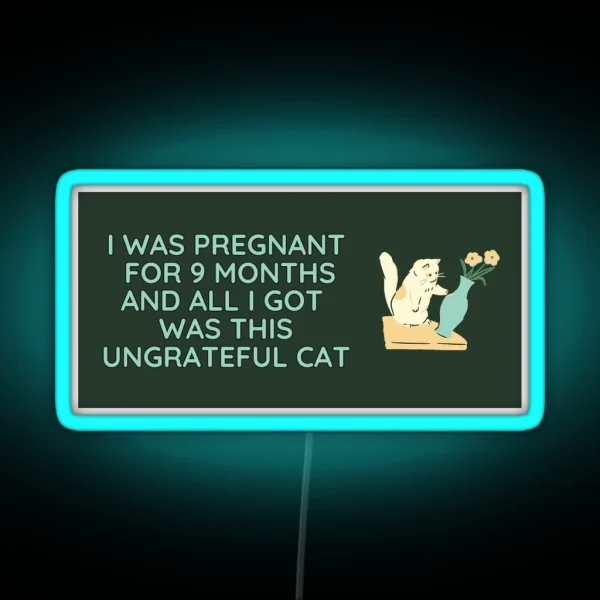 All I Got Was This Ungrateful Cat RGB Neon Sign