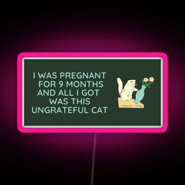 All I Got Was This Ungrateful Cat RGB Neon Sign