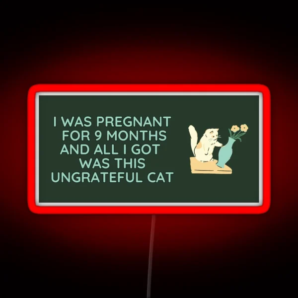 All I Got Was This Ungrateful Cat RGB Neon Sign