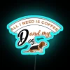 Caffeine and canine companionship guaranteed with this colorful neon sign