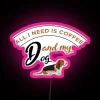 Cozy Coffee Shop Home Decor Sign with RGB Colorful Neon Lights