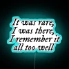 Taylor Swift's Iconic 'All Too Well' Song Quote in Vibrant RGB Neon