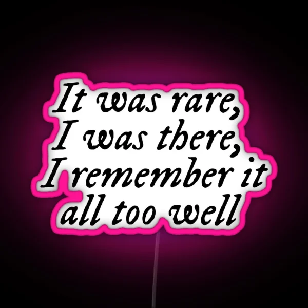All Too Well Taylor S Version Taylor Lyrics RGB Neon Sign