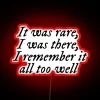 Vibrant Taylor's Song Lyric Quote: 'All Too Well' in Neon Sign