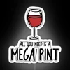 Colorful MEGA PINT RGB Neon Sign Home Decor Wall Accent
