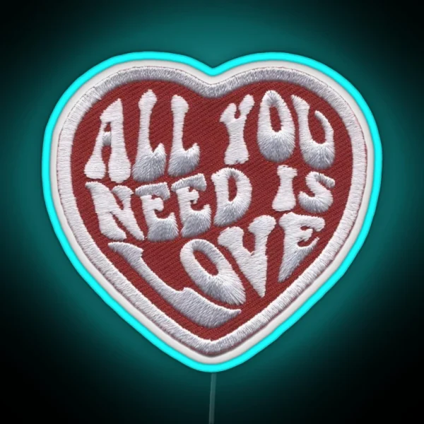 All You Need Is Love Heart Patch Led RGB Neon Sign