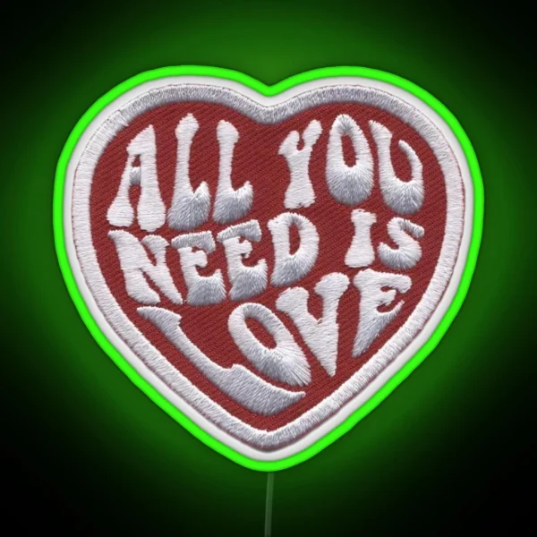 All You Need Is Love Heart Patch Led RGB Neon Sign