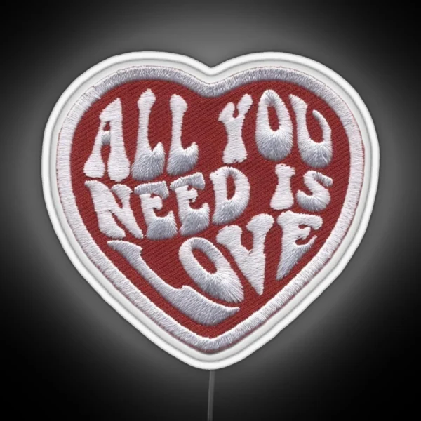 All You Need Is Love Heart Patch Led RGB Neon Sign