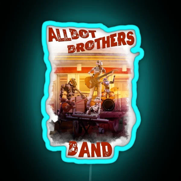 Allbot Brothers Band Bob S Saucer Repair RGB Neon Sign