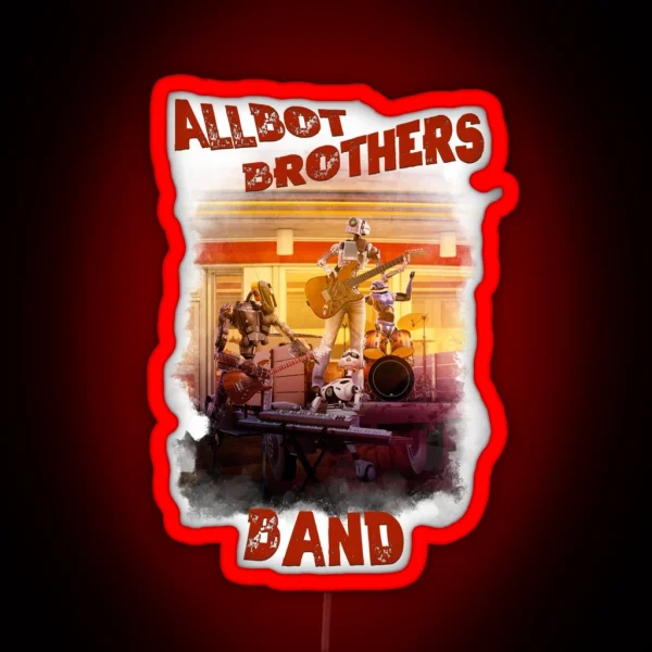 Allbot Brothers Band Bob S Saucer Repair RGB Neon Sign