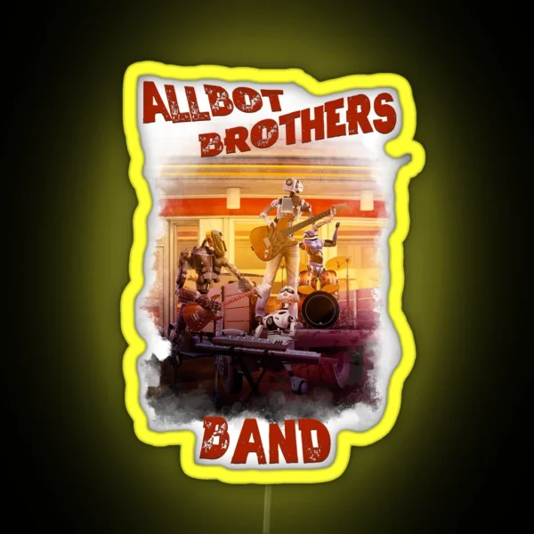 Allbot Brothers Band Bob S Saucer Repair RGB Neon Sign