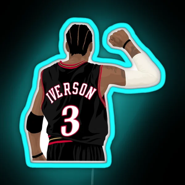 Allen Iverson 3 RGB Neon Sign