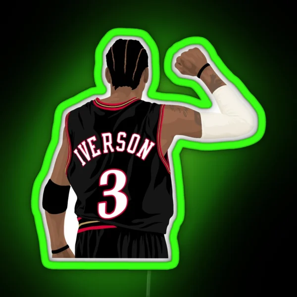 Allen Iverson 3 RGB Neon Sign