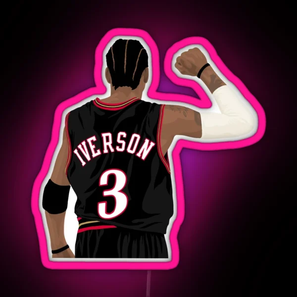 Allen Iverson 3 RGB Neon Sign