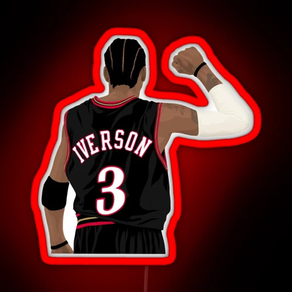 Allen Iverson 3 RGB Neon Sign