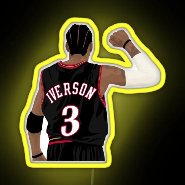 Allen Iverson 3 RGB Neon Sign