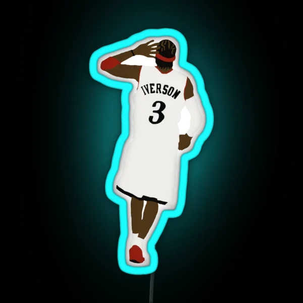 Allen Iverson Hand To Ear RGB Neon Sign