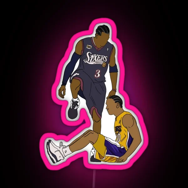 Allen Iverson S Iconic Stopover RGB Neon Sign