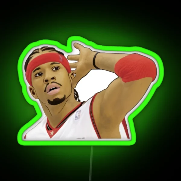 Allen Iverson Whats That RGB Neon Sign