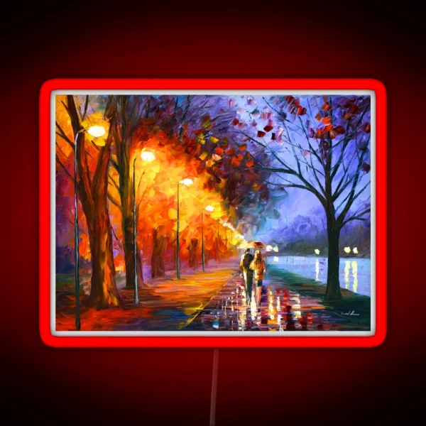 ALLEY BY THE LAKE Leonid Afremov RGB Neon Sign