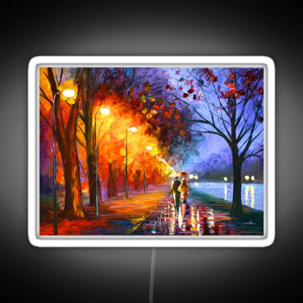 ALLEY BY THE LAKE Leonid Afremov RGB Neon Sign