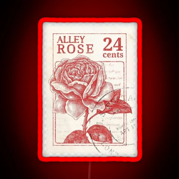 Alley Rose Stamp RGB Neon Sign