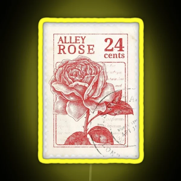 Alley Rose Stamp RGB Neon Sign