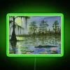 Alligator In The Moonlight Digital Watercolor Art RGB Neon Sign - Image 3