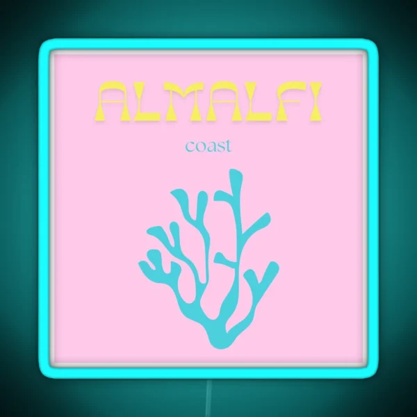 Almalfi Coast Preppy Wall Art RGB Neon Sign
