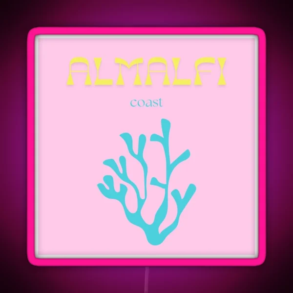 Almalfi Coast Preppy Wall Art RGB Neon Sign