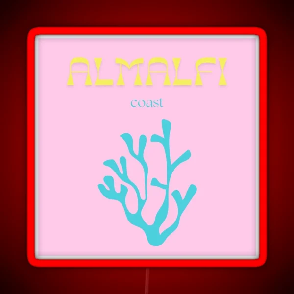 Almalfi Coast Preppy Wall Art RGB Neon Sign