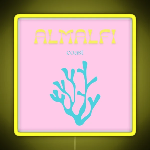 Almalfi Coast Preppy Wall Art RGB Neon Sign